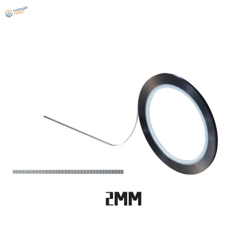 DSPIAE carving guide tape 2mm black roll with matte finish and silver strip