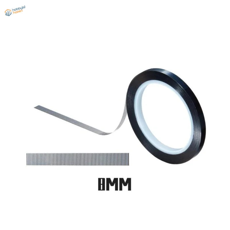 Black 8mm DSPIAE carving guide tape with matte grid pattern