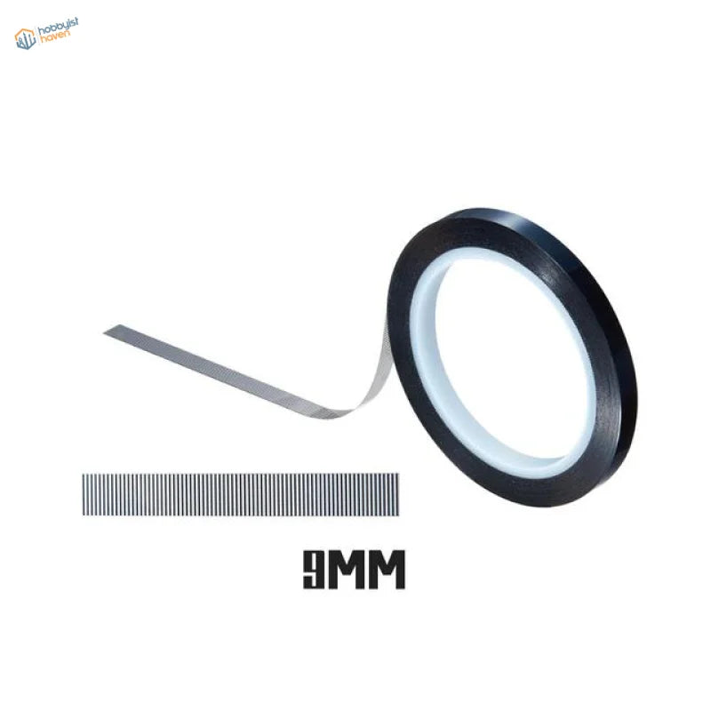 DSPIAE carving guide tape: black 9mm with silver mesh pattern