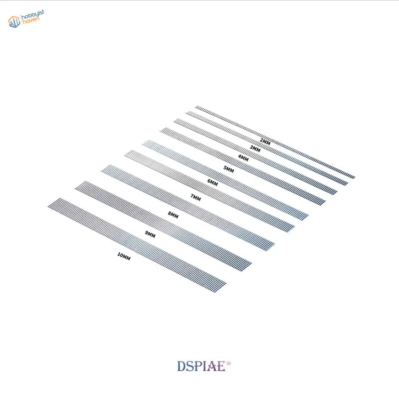 DSPIAE carving guide tape: 2-10mm silver nail strips with ridges