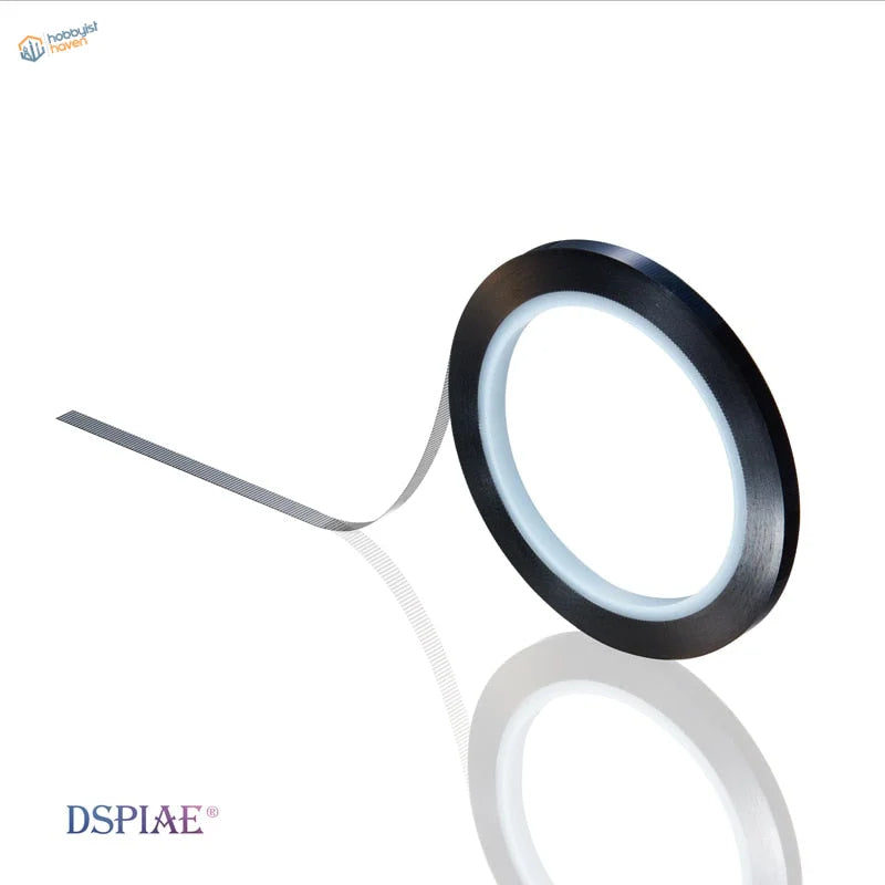 DSPIAE carving guide tape, 2-10mm black metallic mesh glossy finish