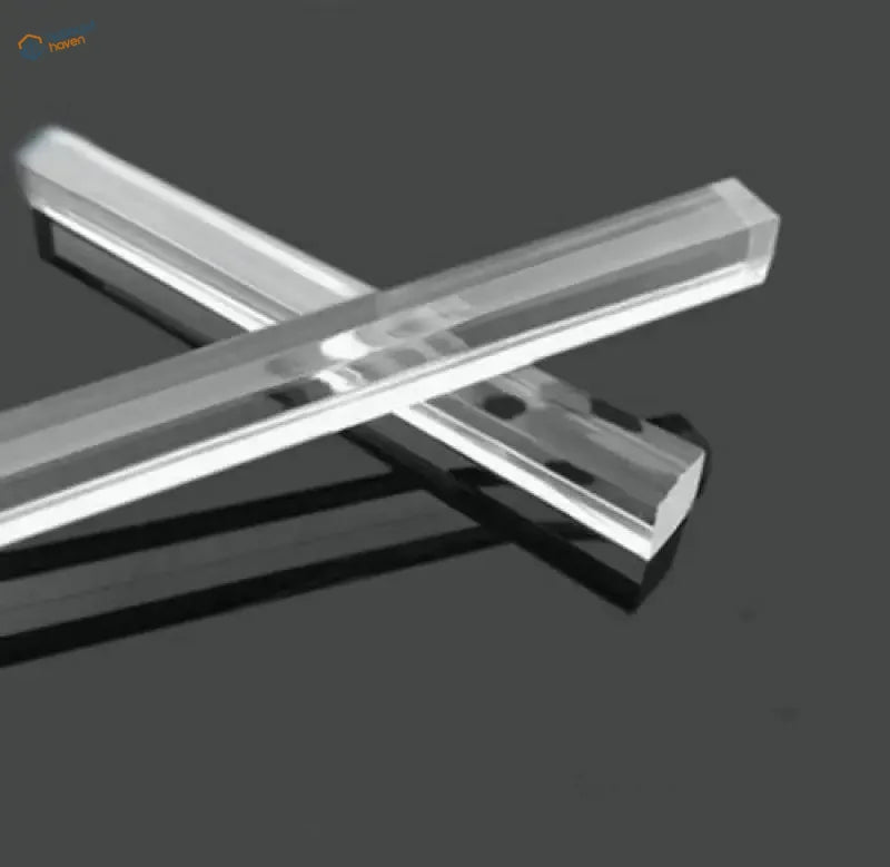 Transparent square rods multisize: clear rectangular acrylic LED light strips