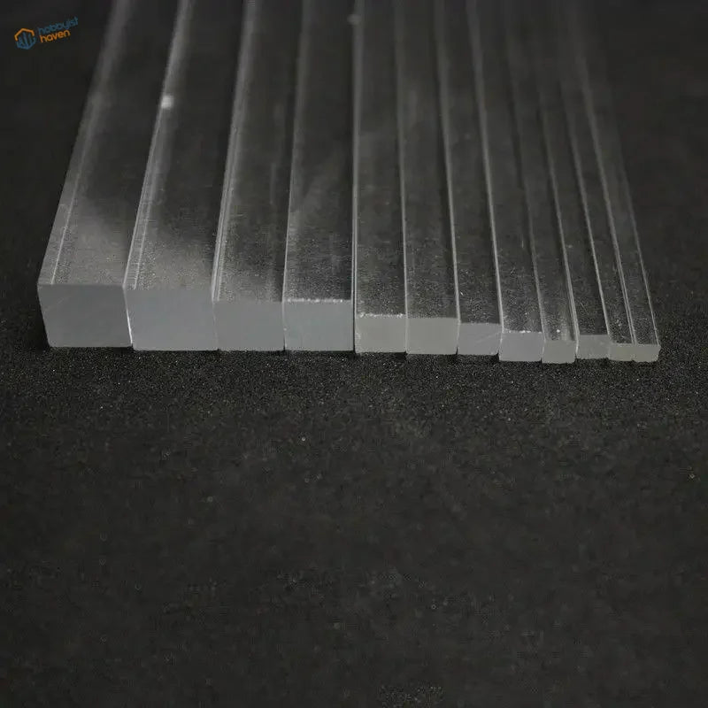 Transparent square rods multisize clear acrylic bars with frosted edges