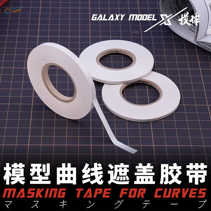 2-12mm low tack flexible masking tape rolls for precise model curves