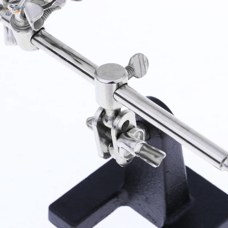 Stainless steel clamp stand with alligator clips for magnifying glass soldering scale modeling