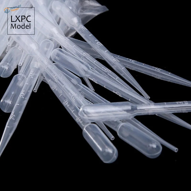 20 pcs pipettes, clear LXPC model with markings, precision hobby scale modeling tools