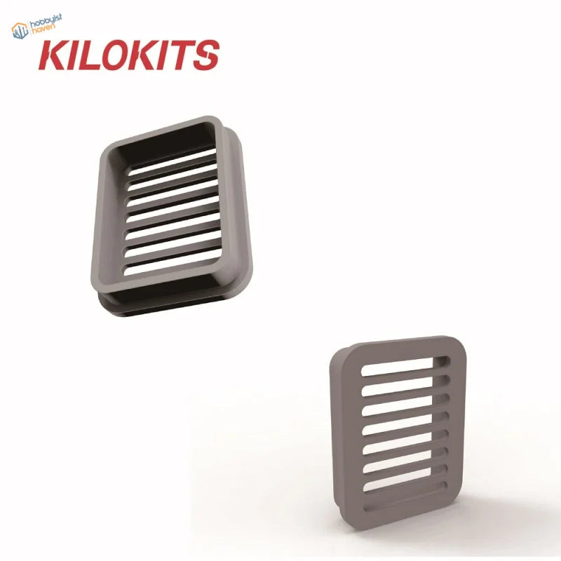 20pcs 1/72 gray sewage covers with slats for urban dioramas scale modeling