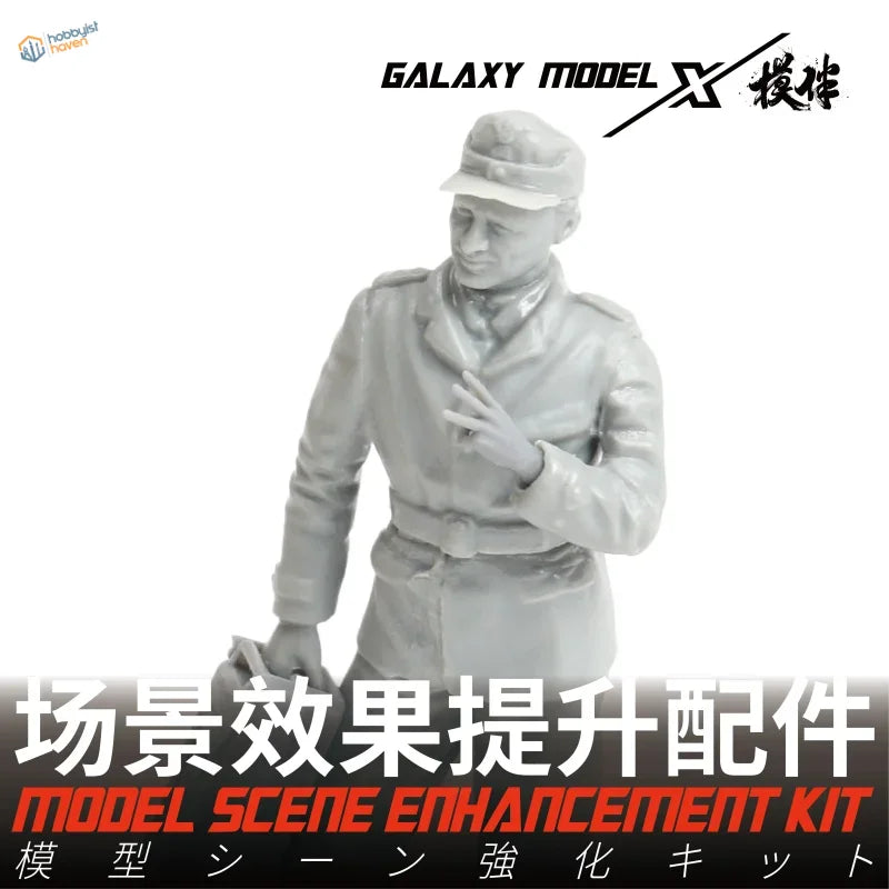 Gray 1/35 scale soldier figure for precision hobby tools