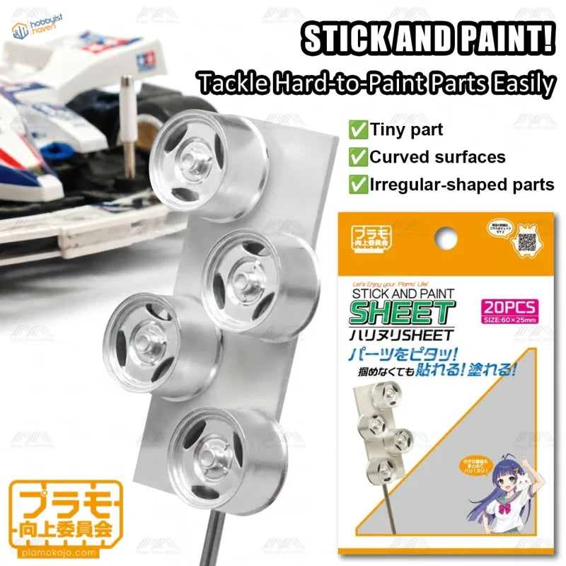 20 pièces de feuilles Stick and Paint Plamokojo