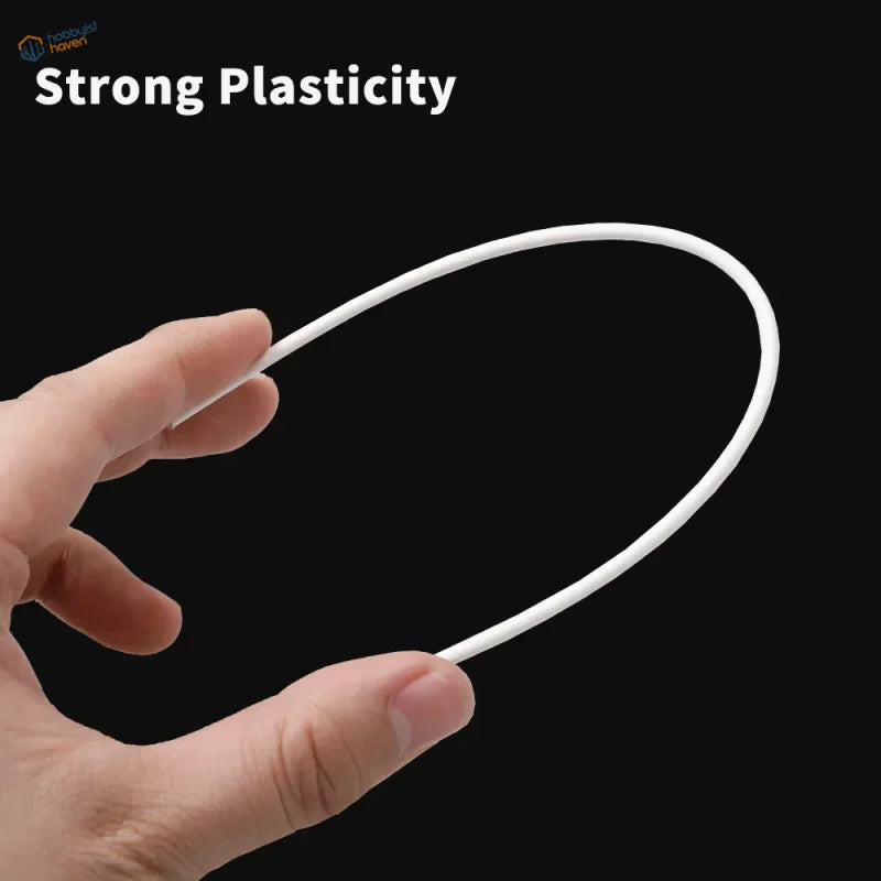 20pcs white styrene flexible plastic rods for scale modeling