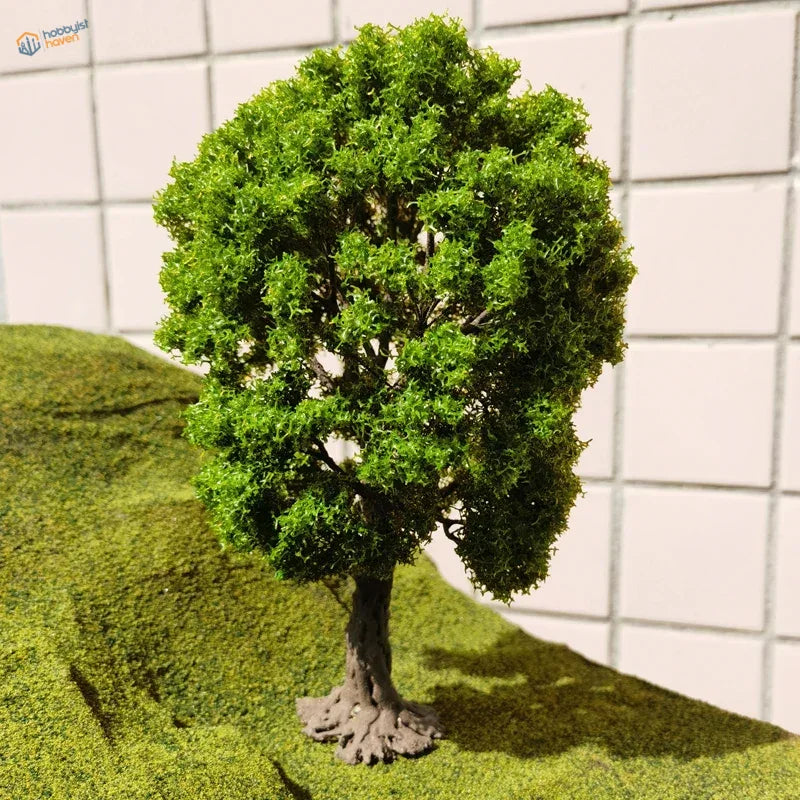 22-30cm artificial tree for scale modeling with mossy green foliage