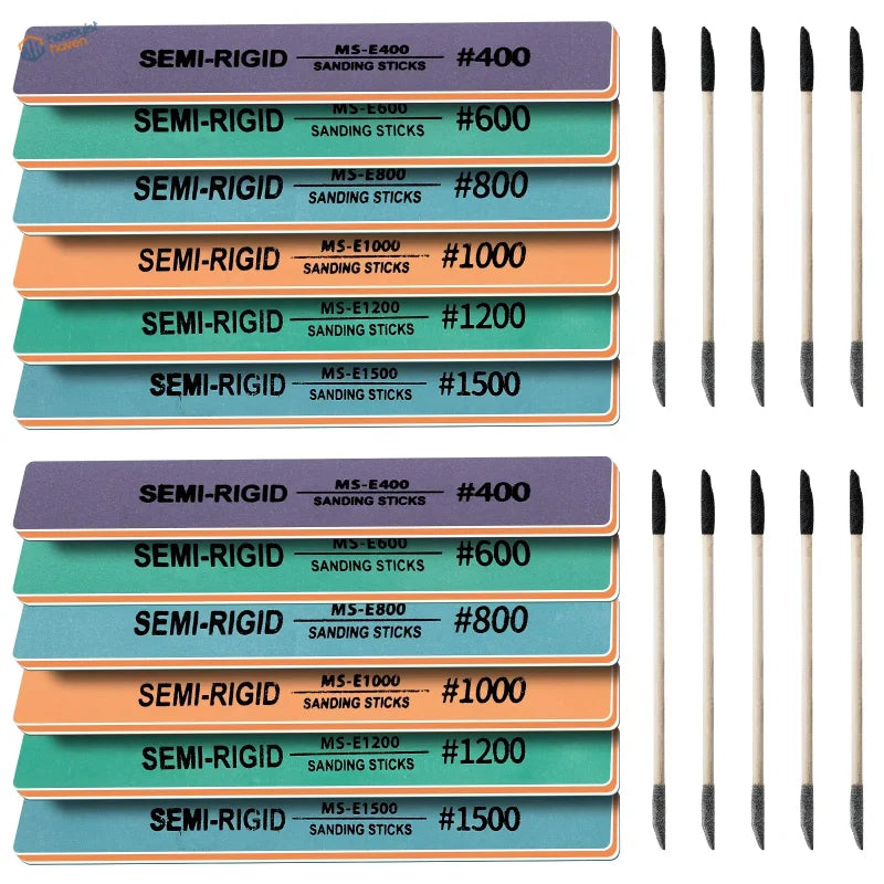 22pcs #400-1500 sanding sticks for tight spaces and scale modeling