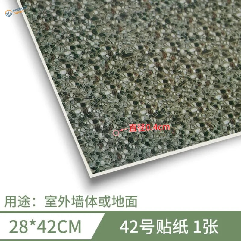280x420mm adhesive floor with green gray speckled terrazzo sheet 28x42cm
