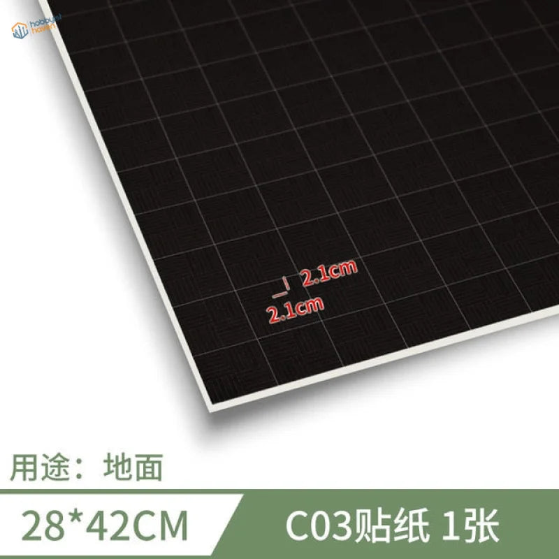 280x420mm adhesive floor with black grid-patterned c03 paper, 28x42cm