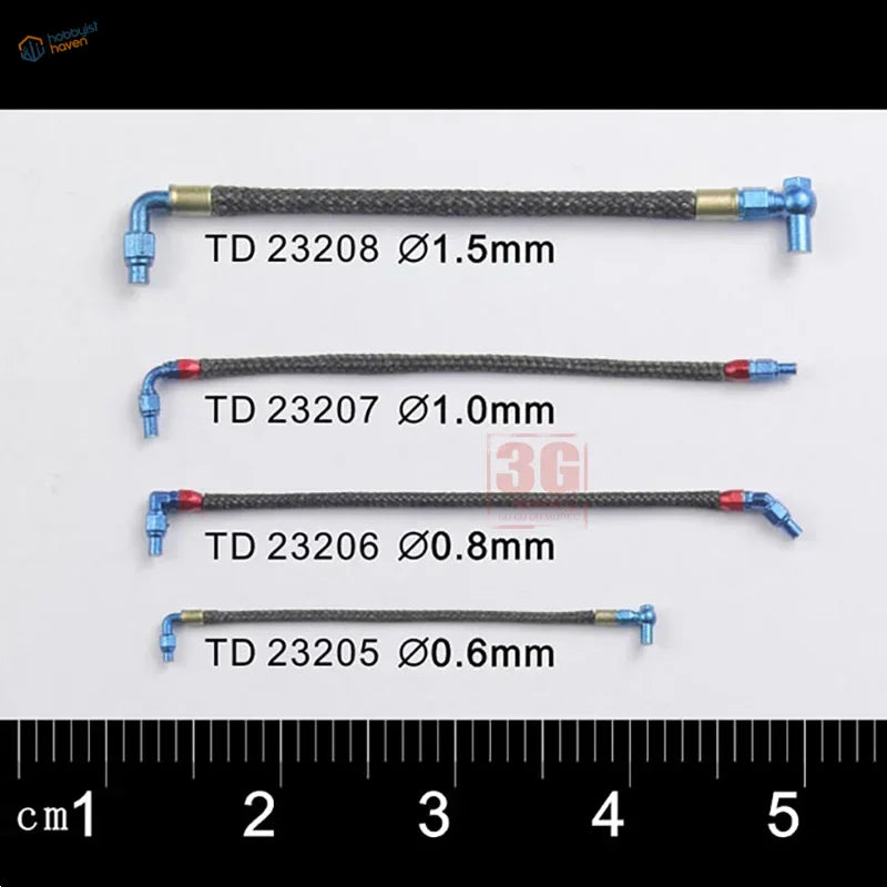 Example use only: braided line used to build scale model fuel and brake lines (metal fittings not included)