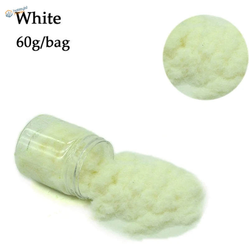 2mm static grass powder in white fluffy jar, 60g