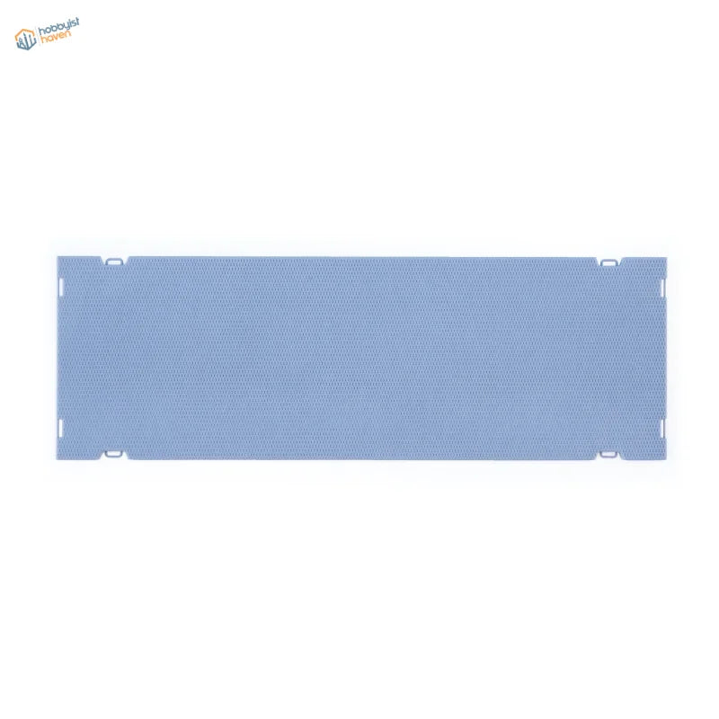 Light blue 3D-printed Soviet airfield slabs mesh back panel with perforations