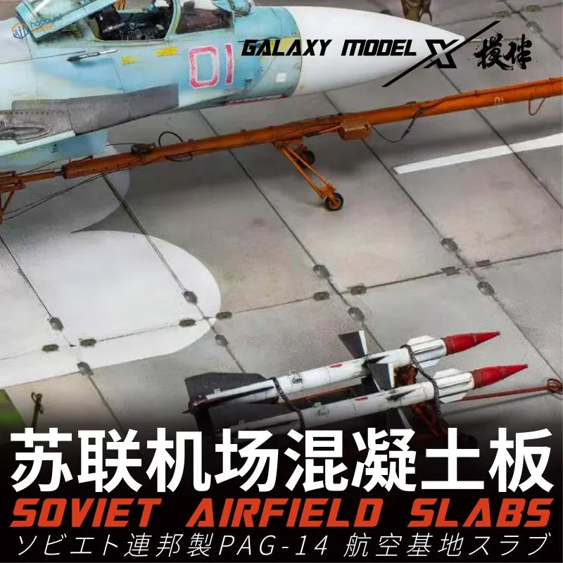Light blue Soviet jet on 1/48 soviet airfield slabs diorama