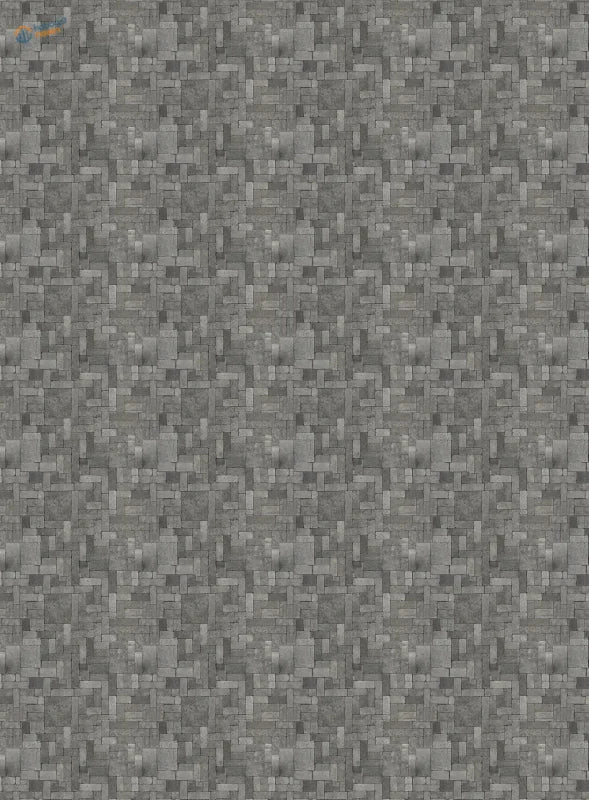 Gray textured stone tile pattern on 2pcs floor simulating stickers