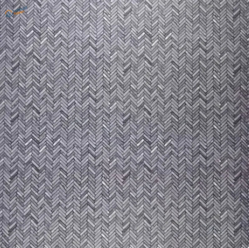 Gray herringbone mosaic tile sticker sheets, 2pcs floor wall