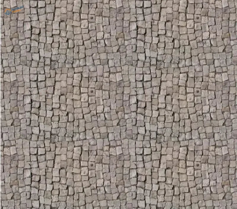 Gray stone cobblestone 2pcs floor wall sticker sheets pavement