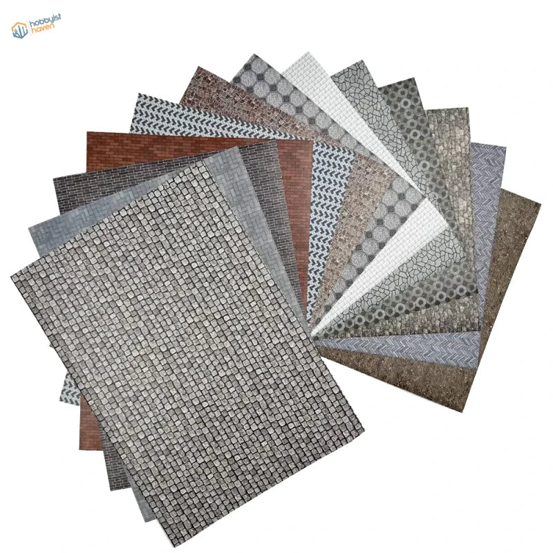 2pcs floor wall sticker sheets with textured earthy tiles