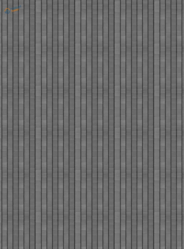 Gray metallic roof simulating stickers in vertical rows, 2pcs house roof set