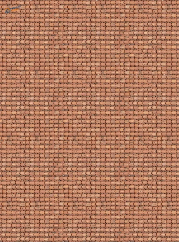 Terracotta roof simulating stickers in interlocking pattern, 2pcs