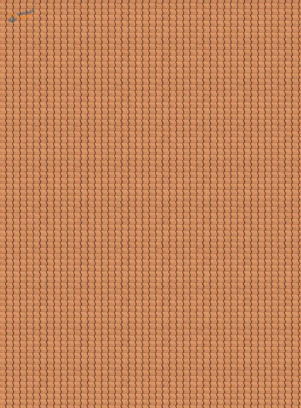 Tan woven textured fabric for 2pcs house roof simulating stickers