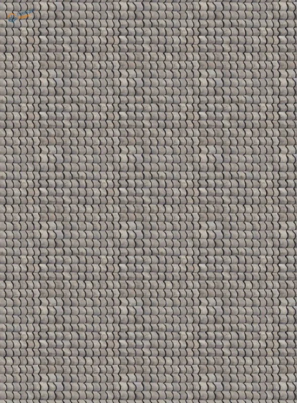 Gray woven textured fabric for 2pcs house roof simulating stickers