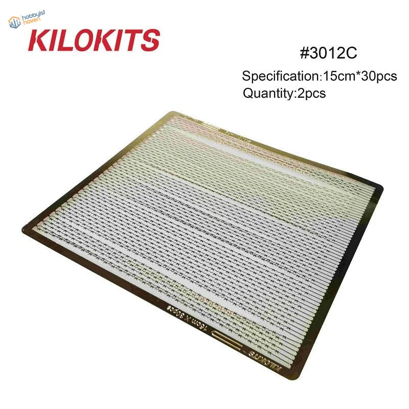 2pcs photo etched barbed wire Kilokits #3012c 15cm stencil sheet