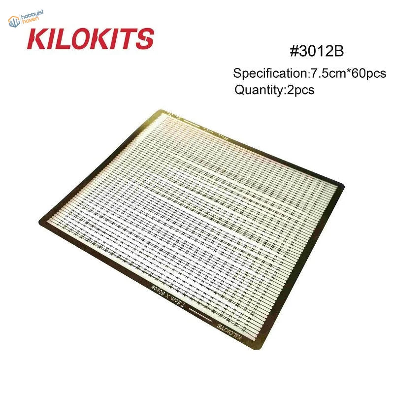 2pcs photo etched barbed wire Kilokits #3012b soldering stencil with black border