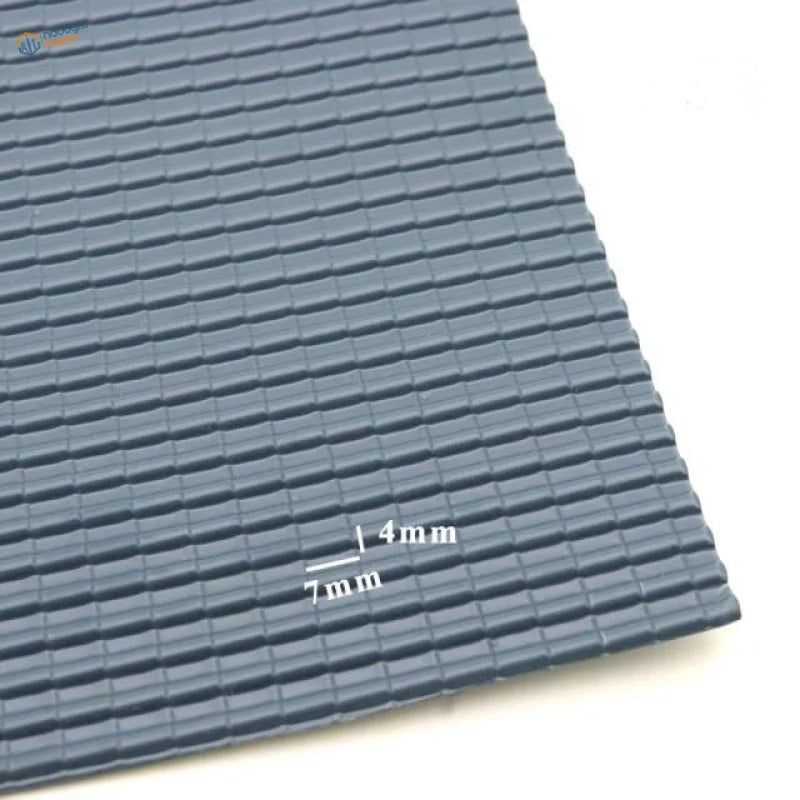 Dark gray textured ribbed surface of 2pcs PVC roof panels