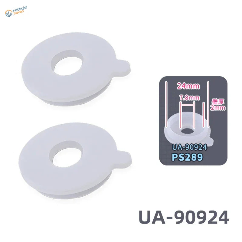 2pcs soft rubber airbrush lid with center hole UA-90924 grommets