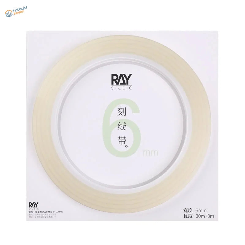 3/6mm transparent scribing guide tape from Ray Studio for curved surfaces