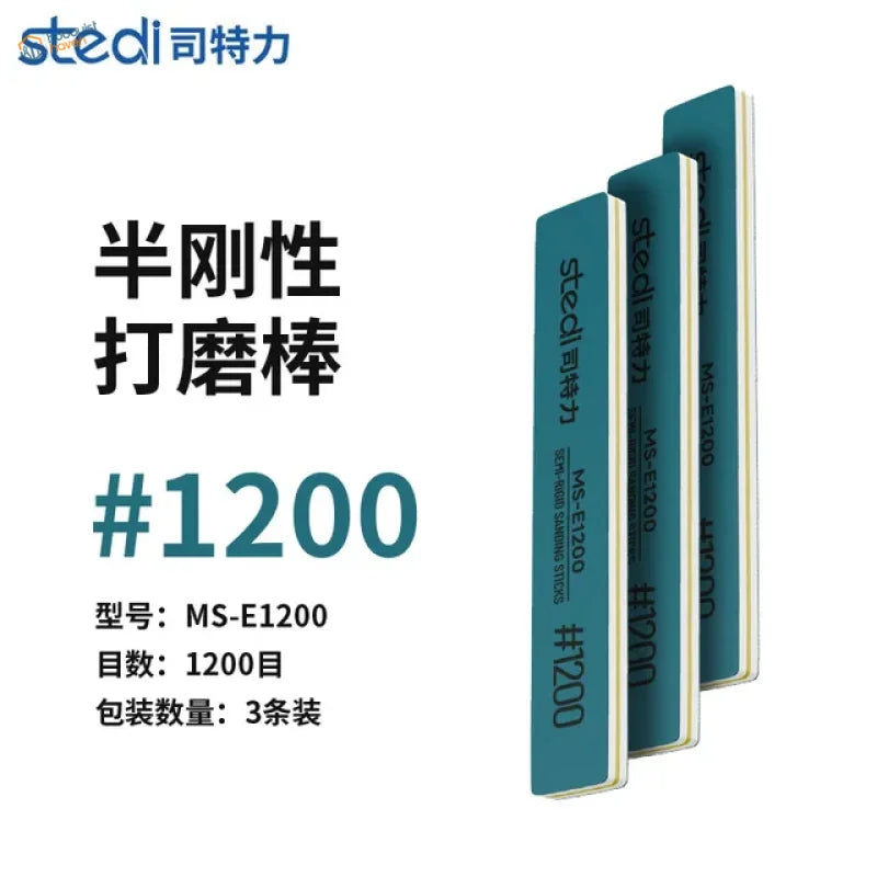 Teal Stedi semi-rigid sanding sticks MS-E1200 1200 grit