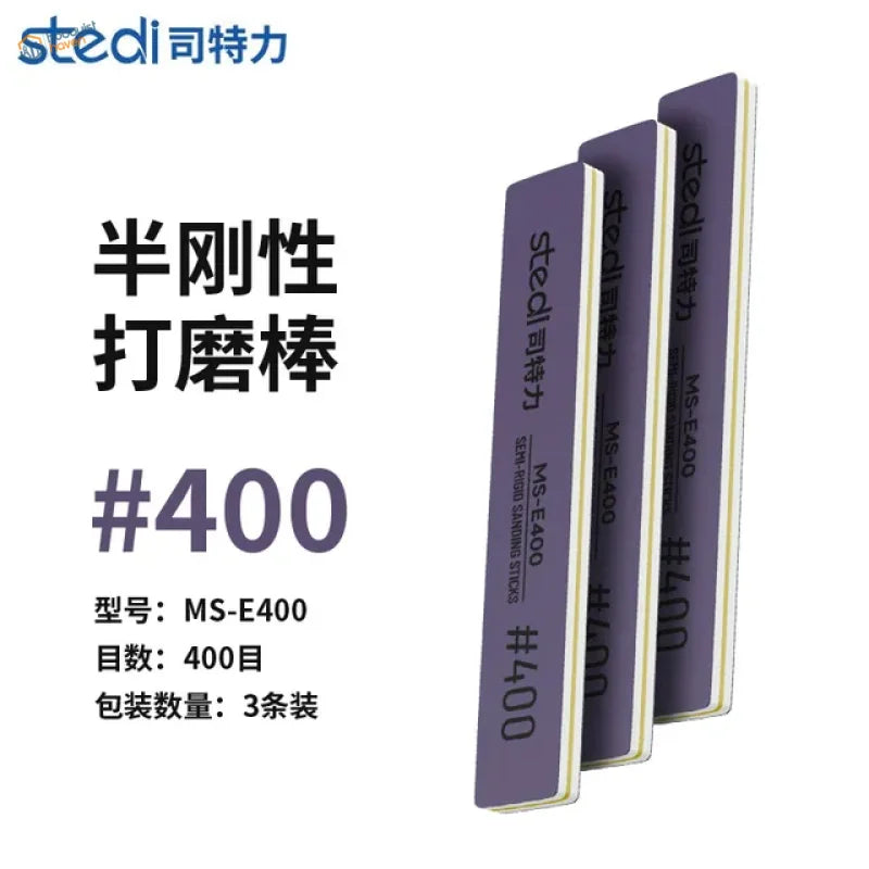 Purple Stedi MS-E400 #400 semi-rigid sanding sticks 3-pack