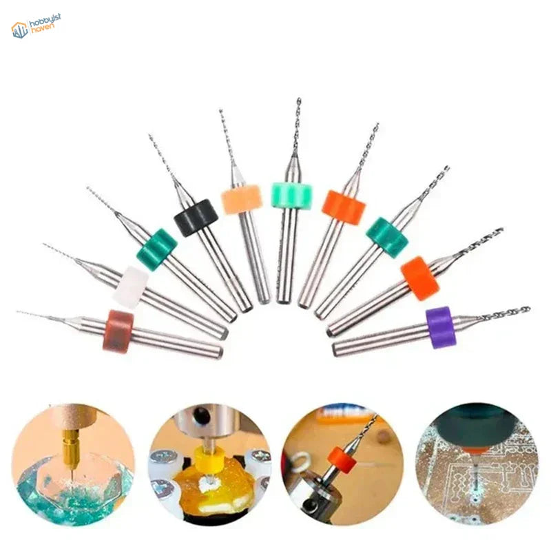 30pcs 0.1mm-3mm PCB micro drill bits set with colorful metallic bits