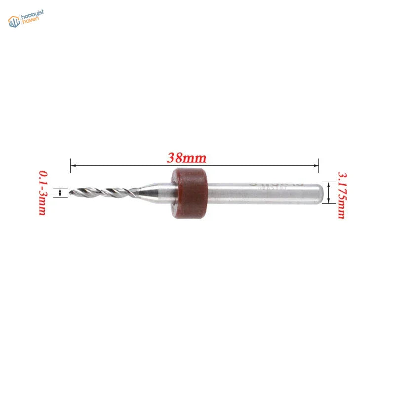 38mm micro drill bit from 30pcs 0.1mm-3mm PCB drill bits set