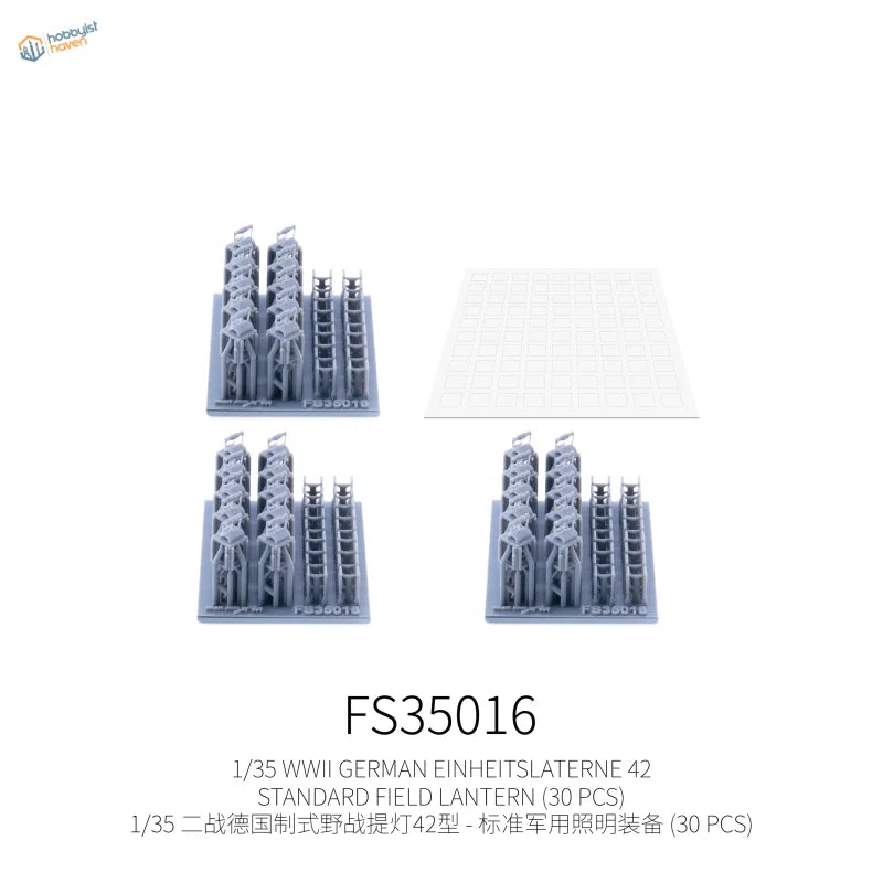 1/35 gray German field lantern model kits, 30pcs 3D-printed sets