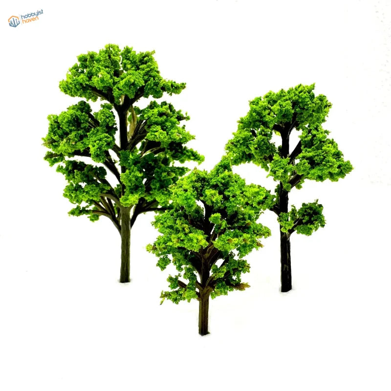 30pcs assorted model trees with green foliage for railroad scenery
