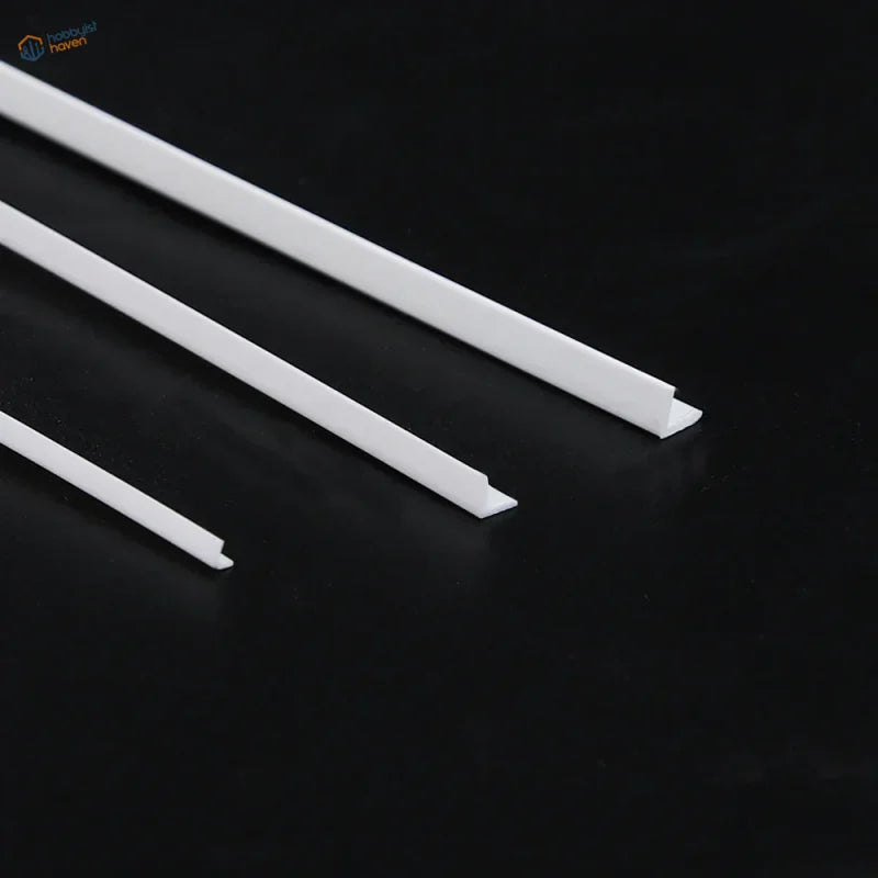 30pcs white plastic L-shaped styrene profiles corner trim pieces