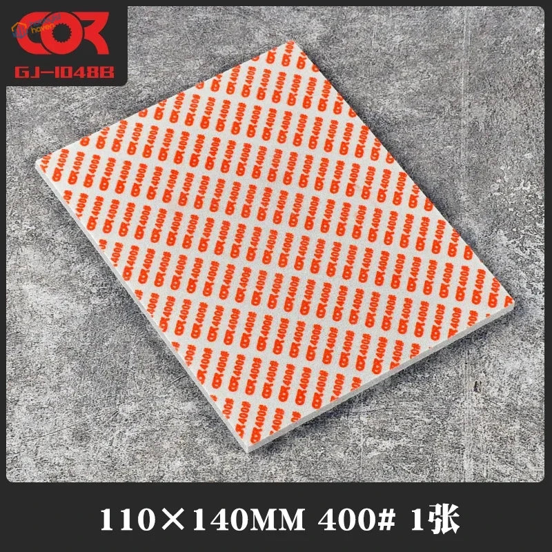 White Cor GJ-1048B formwork sheet for #320~5000 sanding sponges, 110x140mm 400#
