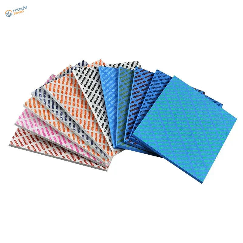 Colorful #320~5000 sanding sponges with patterned pads to achieve flawless finish