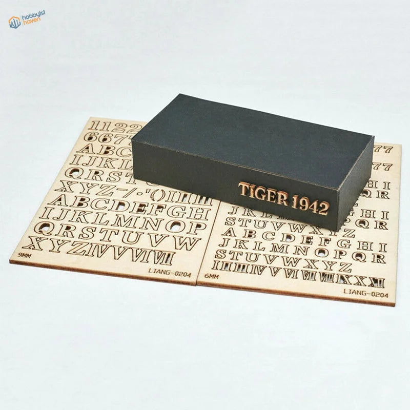 Black tiger 1942 engraved box for 3D scale modeling tools dioramas