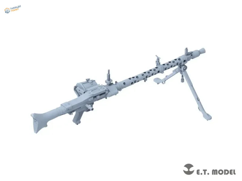 Gray plastic 1/16 German WWII MG34 machinegun model with tripod mount