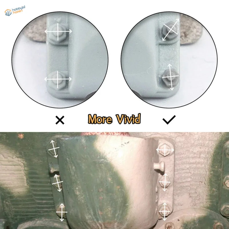 Gray metal 3D-printed rivets hinge with bolts for scale models