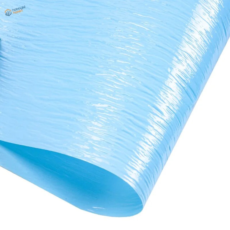 Light blue glossy wavy blue PVC sheet for scale modeling, 3pcs water simulating