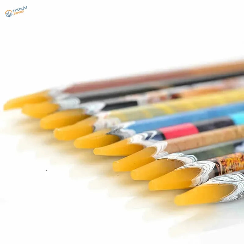 3pcs wax pencils with colorful reusable tips and paper wraps