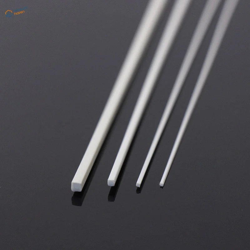 40pcs styrene square rods, white plastic for scratch builds